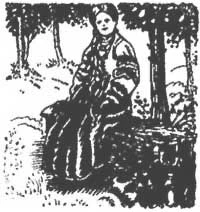 Dmitri Mitrokhin’s forest vignette opens Ransome’s Little Daughter of the Snow.