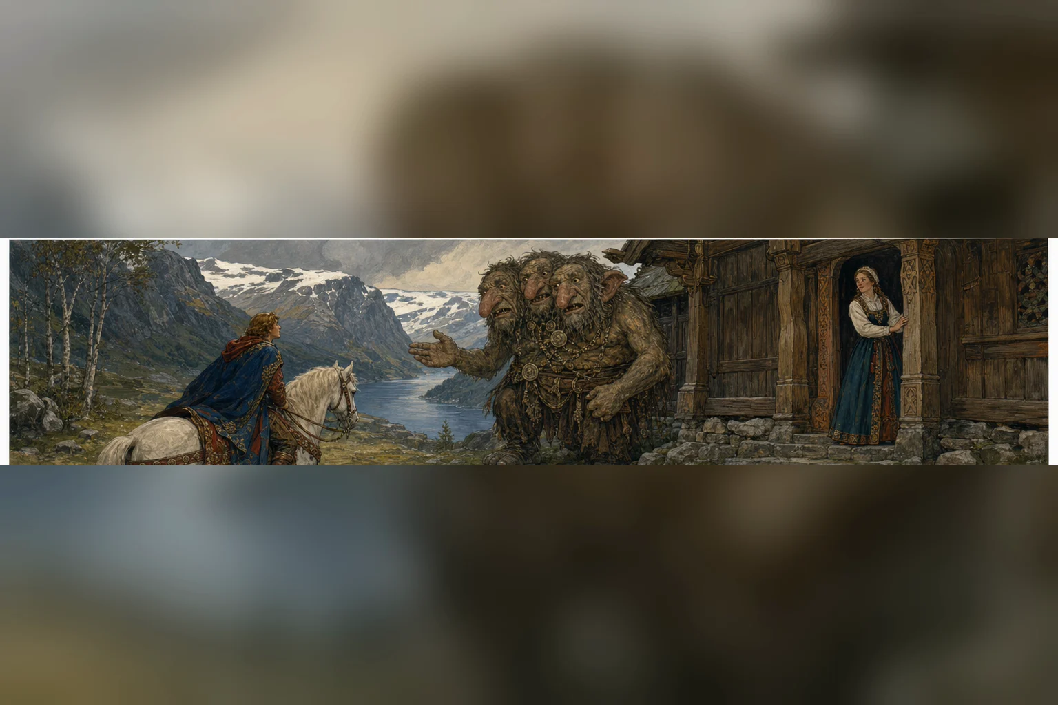 At the giant’s mountain hall, the prince first glimpses the wise Master Maid.
